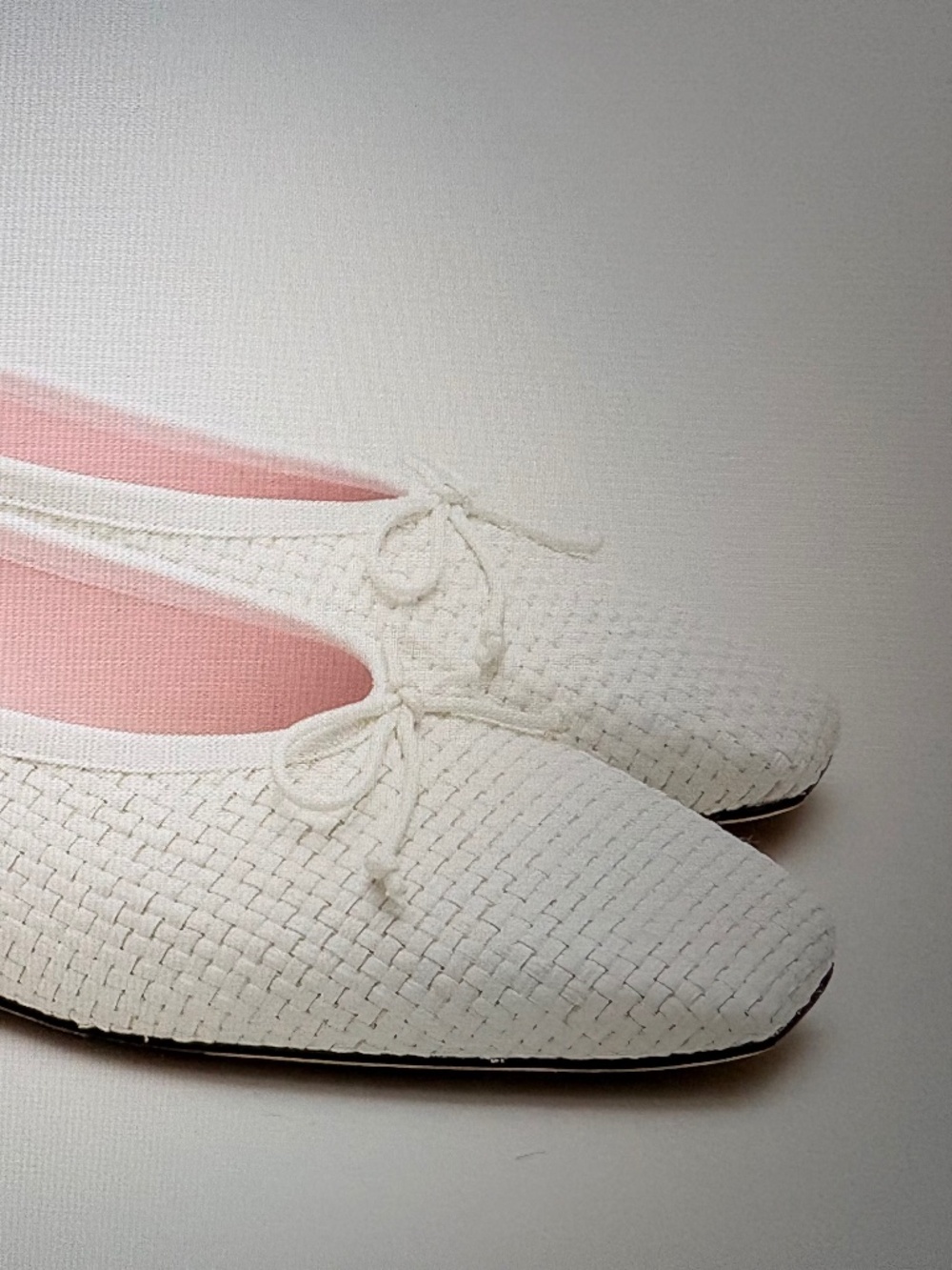 New in Box J Crew Sophie woven ballet flats - Ivory - Picture 6 of 6